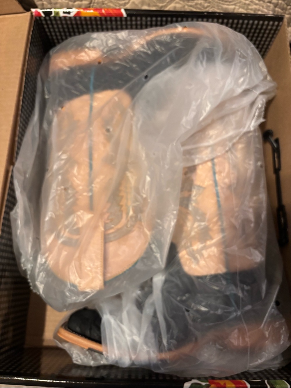 Macie Bean Two-Tone Western Boots — Black & Tan Exotic Amazonian Big Bass - Picture 14 of 15